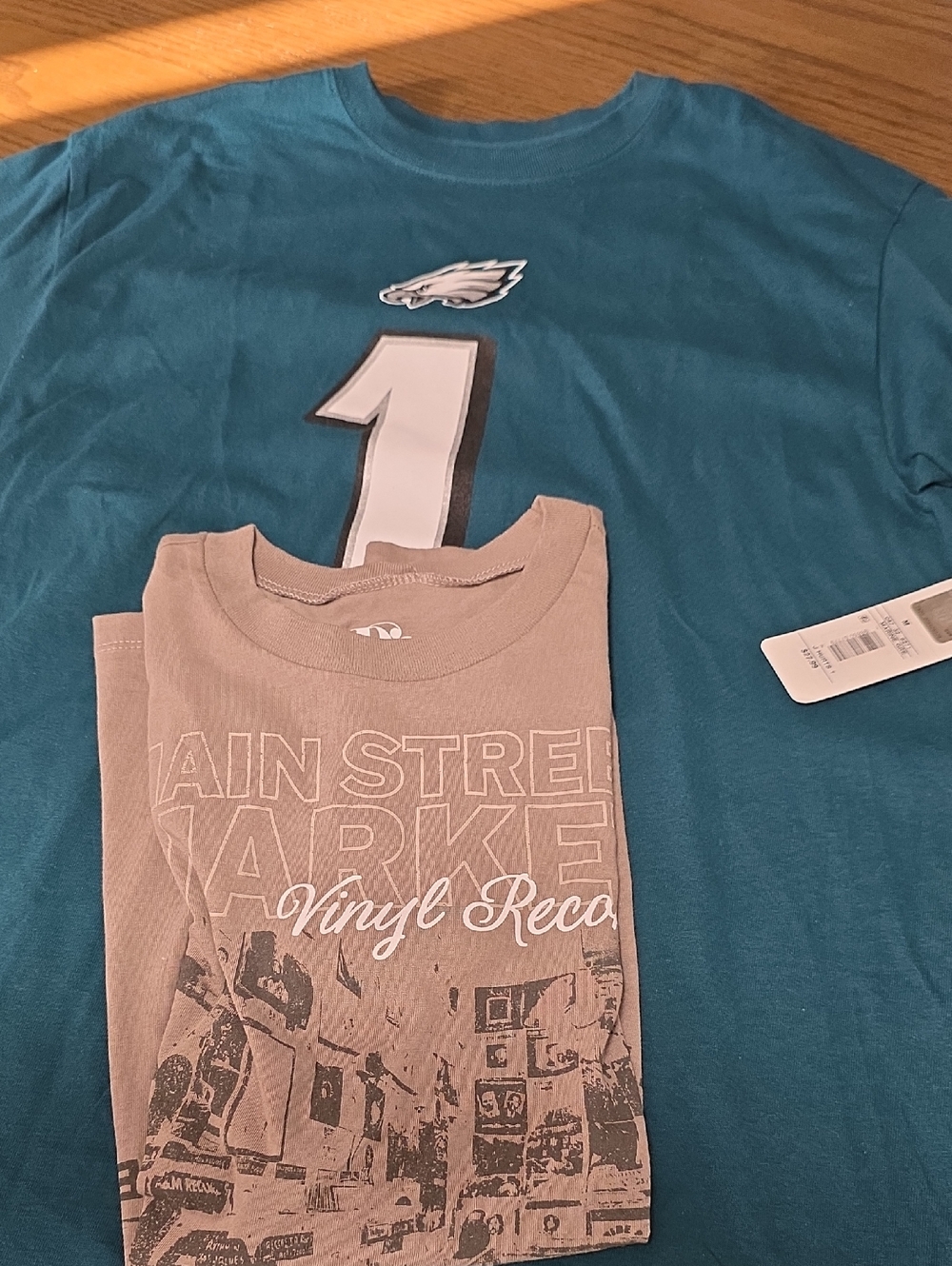 Bundle Teal Philadelphia Eagles #1+ Jersey Graphic Tee